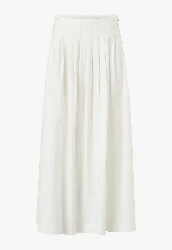 Gina Tricot - Maxikjol Pleated - Vit