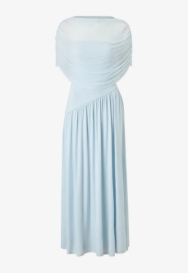 Gina Tricot - Maxiklänning Draped Cape - Blå