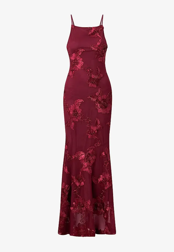 Gina Tricot - Maxiklänning Embroidery Dress - Röd