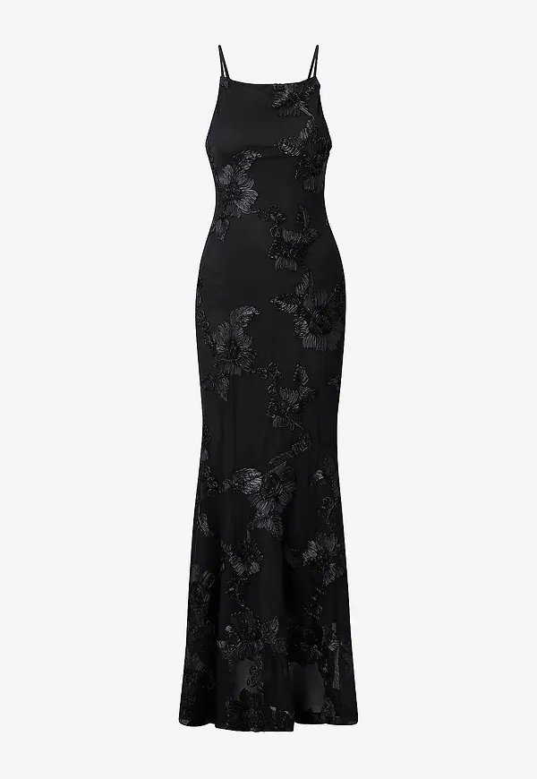Gina Tricot - Maxiklänning Embroidery Dress - Svart