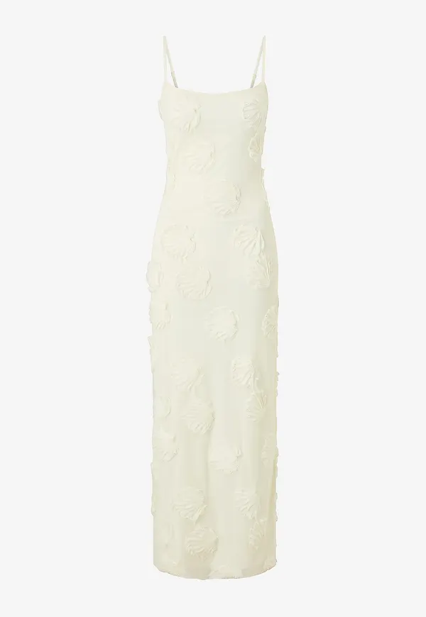 Gina Tricot - Maxiklänning Embroidery Maxi Dress - Beige