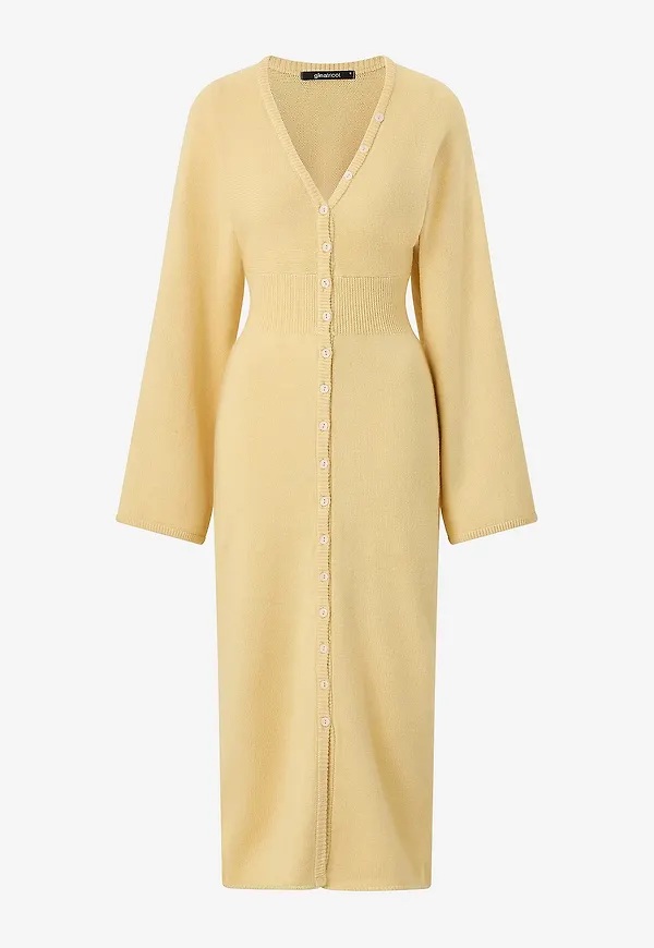 Gina Tricot - Maxiklänning Fitted Knitted Dress - Natur