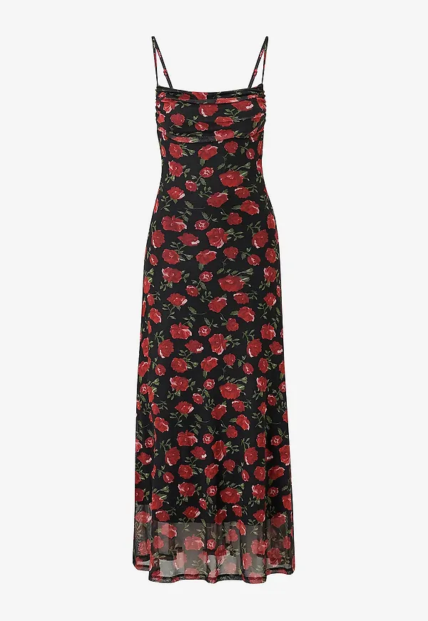 Gina Tricot - Maxiklänning Mesh - Rosa