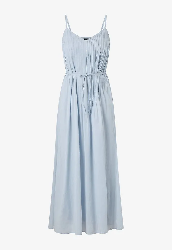 Gina Tricot - Maxiklänning Pleated Dress - Blå