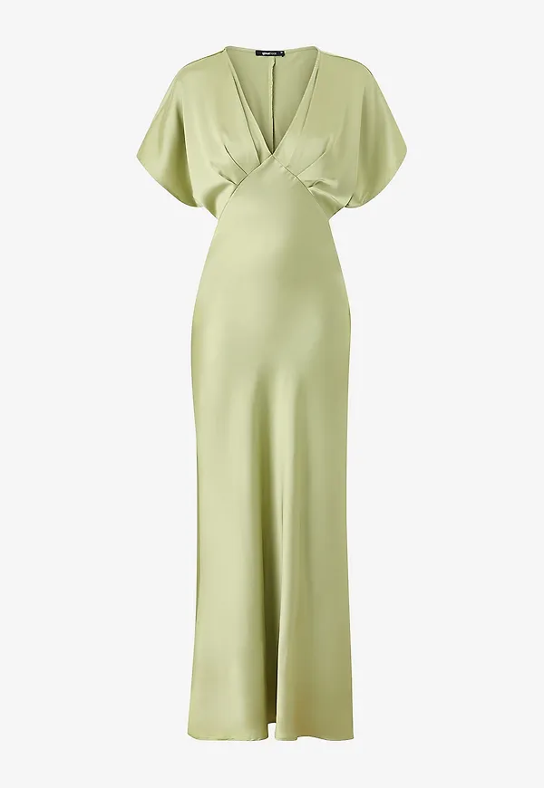Gina Tricot - Maxiklänning Satin Maxi - Grön