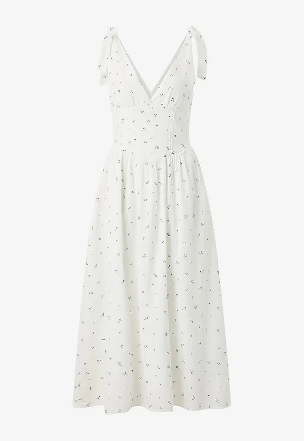 Gina Tricot - Maxiklänning Tie Dress - Flerfärgad