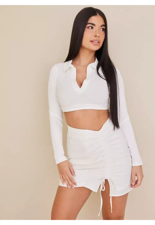Gina Tricot Melina skirt Minikjolar Offwhite