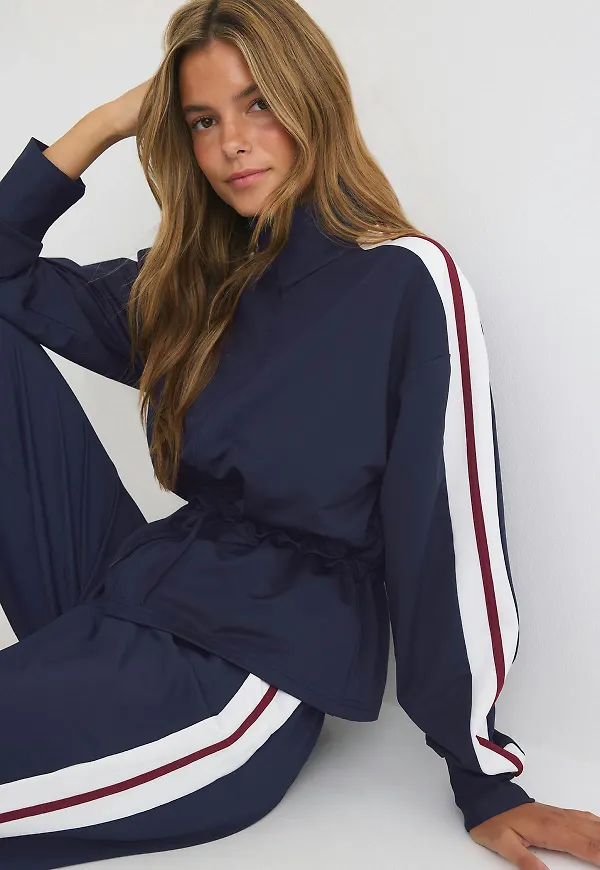 Gina Tricot - Peplum jacket - tröjor - Blå - XS - Dam