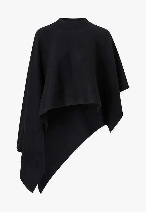 Gina Tricot - Poncho Knitted cape top - Svart