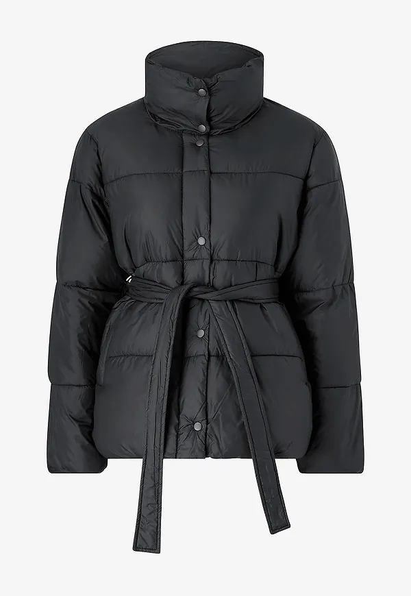 Gina Tricot - Pufferjacka Belted Puffer - Svart