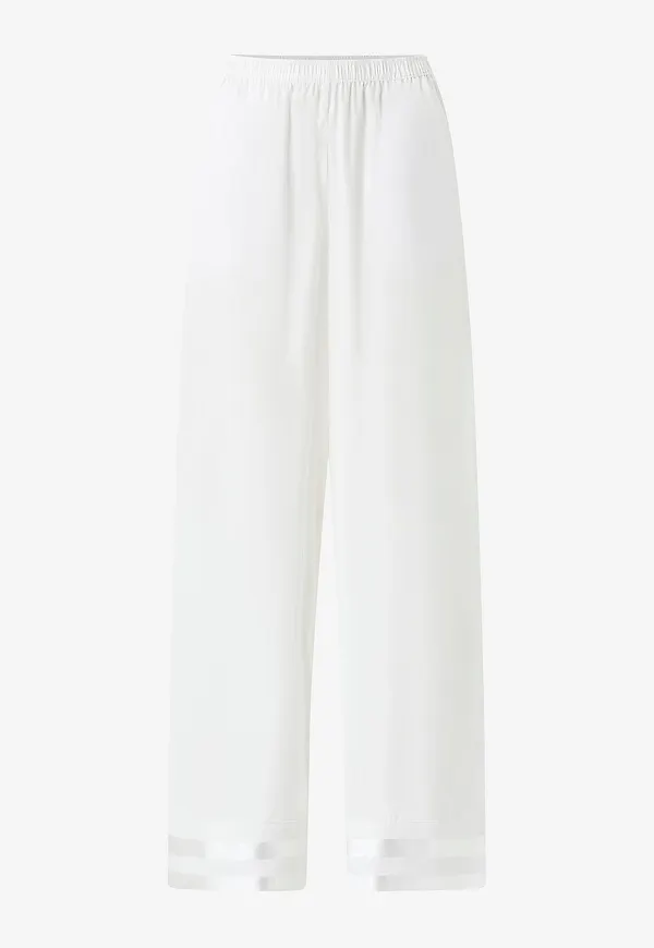 Gina Tricot - Pyjamasbyxor Satin Striped Trousers - Vit