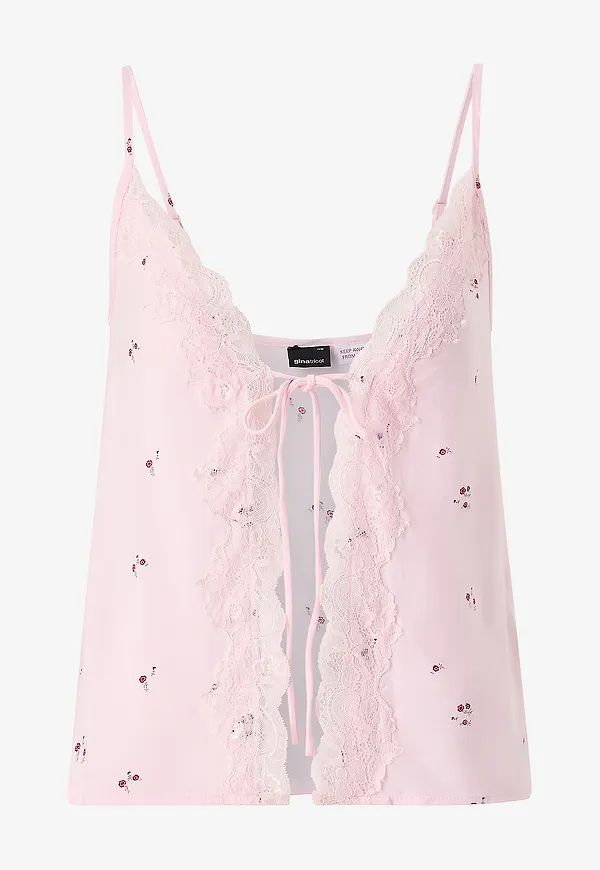 Gina Tricot - Pyjamastopp Lace Loungewear Singlet - Flerfärgad