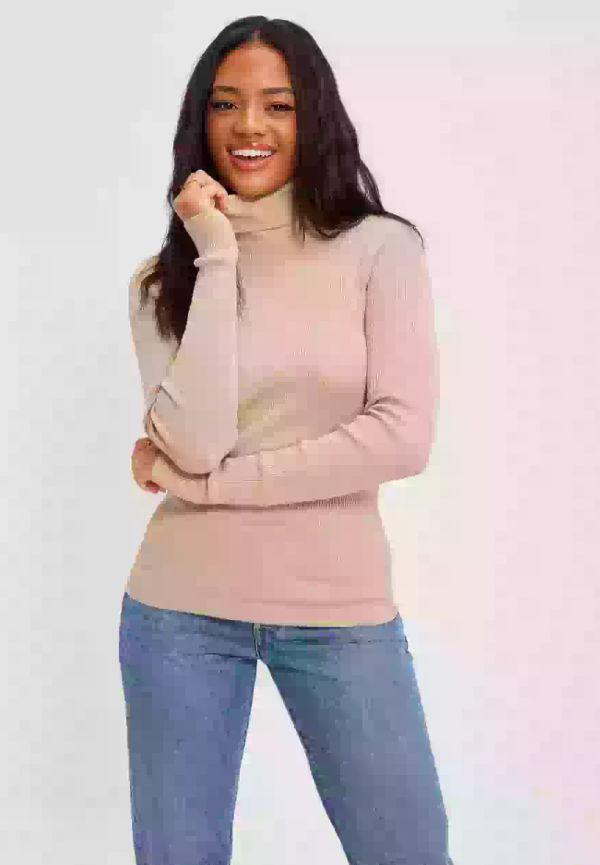 Gina Tricot Sigrid knitted top Långärmade toppar Oxford Tan