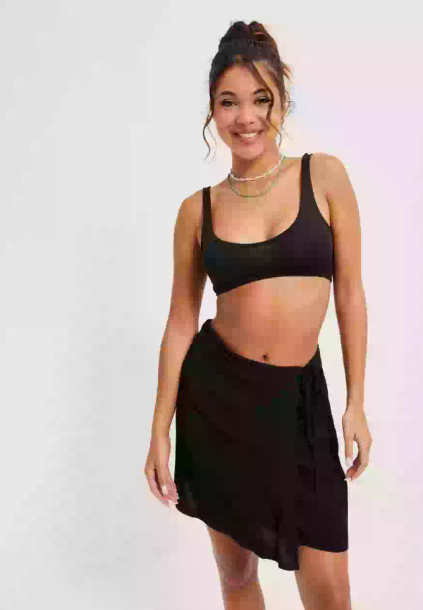 Gina Tricot Siri wrap skirt Minikjolar Black