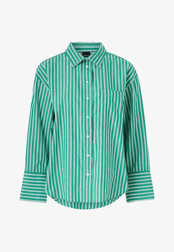 Gina Tricot - Skjorta Poplin Shirt - Grön