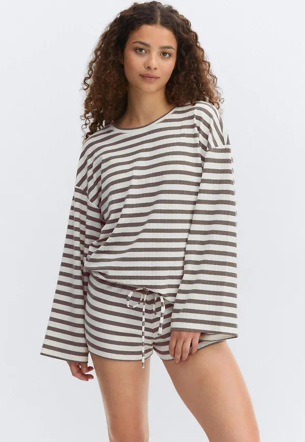 Gina Tricot - Soft loungewear shorts - shorts - Vit - XS - Dam