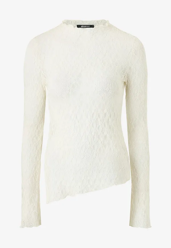 Gina Tricot - Spetstopp Asymmetric Lace - Natur