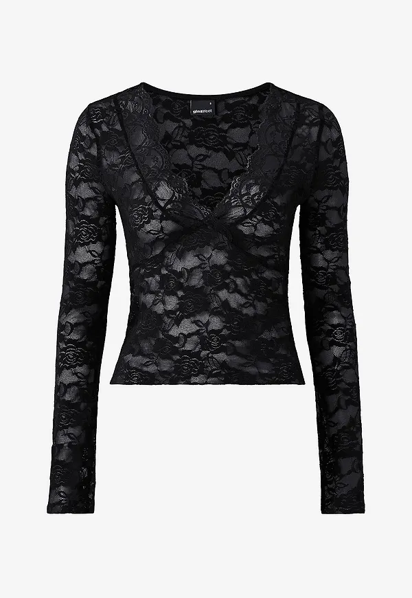 Gina Tricot - Spetstopp Lace Top - Svart