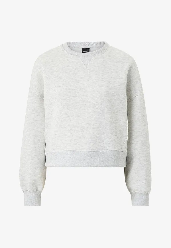 Gina Tricot - Sweatshirt Crop Crewneck Sweater - Grå