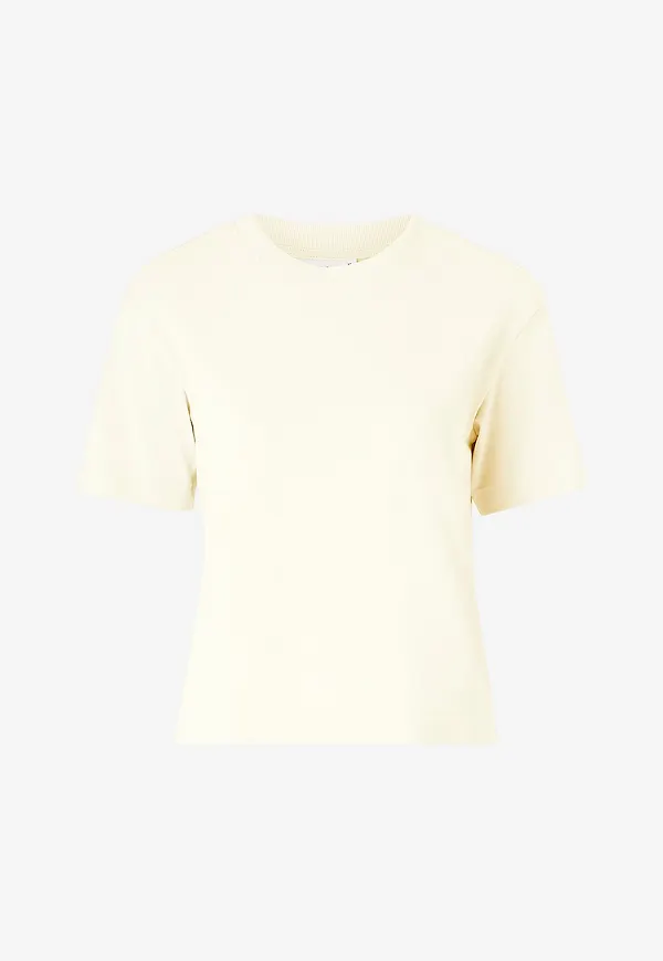 Gina Tricot - T-shirt Basic Tee - Gul