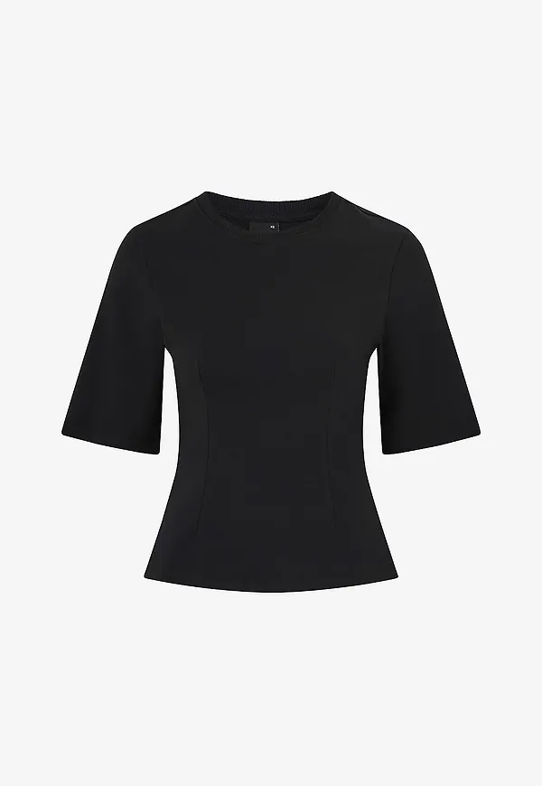 Gina Tricot - T-shirt Fitted Tee - Svart