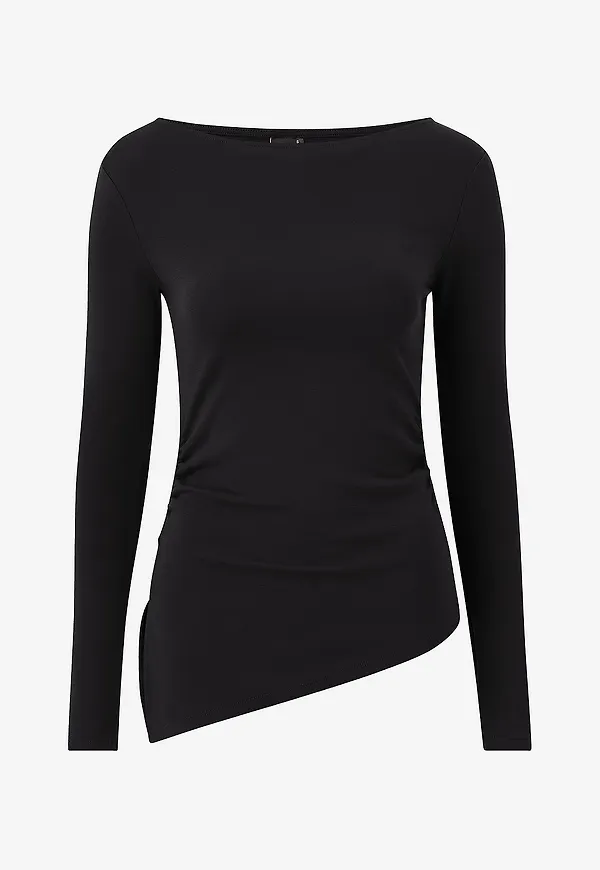 Gina Tricot - Topp Asymmetric top - Svart