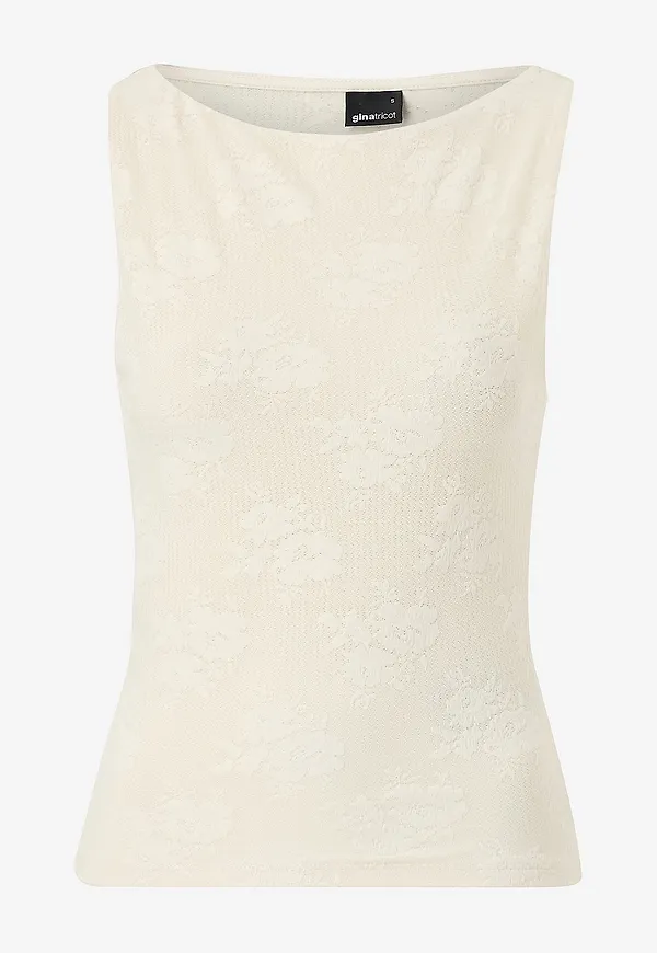 Gina Tricot - Topp Jacquard Tank - Natur