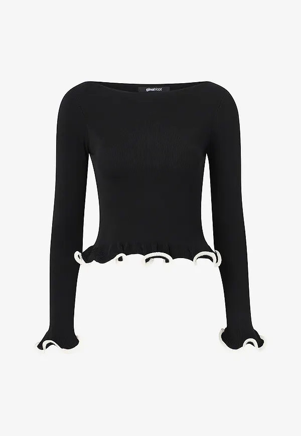 Gina Tricot - Topp Knitted - Svart