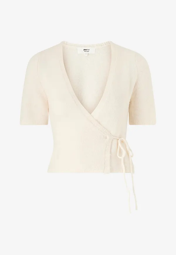 Gina Tricot - Topp Knitted Wrap - Vit