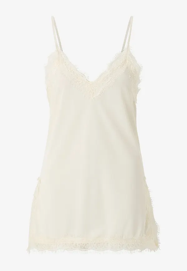Gina Tricot - Topp Lace Detail Singlet - Vit