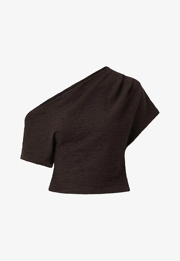 Gina Tricot - Topp Lace Dropped Shoulder - Brun