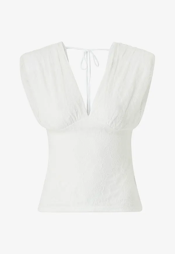 Gina Tricot - Topp Lace Top - Vit