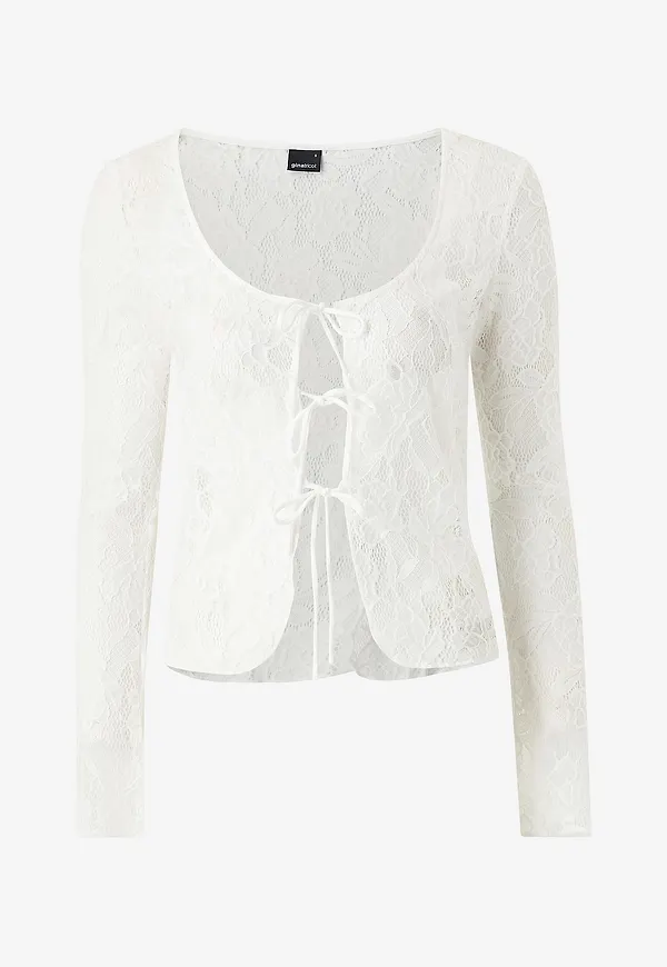 Gina Tricot - Topp Lace Top - Vit