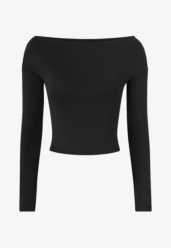Gina Tricot - Topp Off Shoulder - Svart