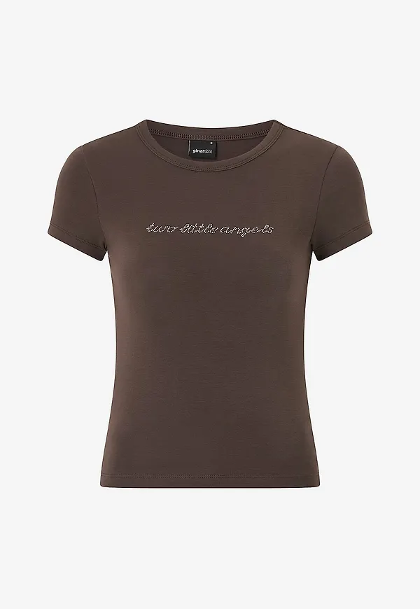 Gina Tricot - Topp Printed Tight Top - Brun