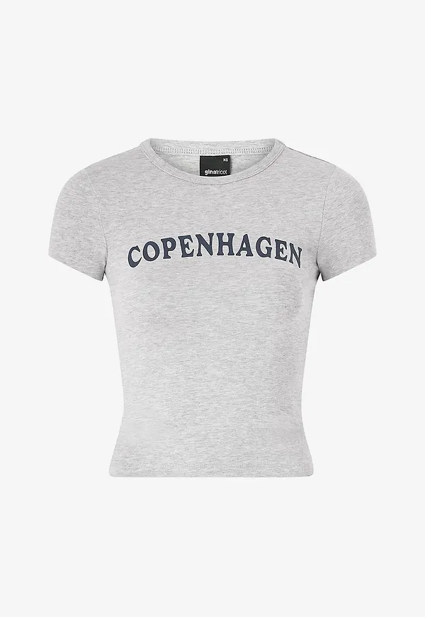 Gina Tricot - Topp Printed Tight Top - Grå