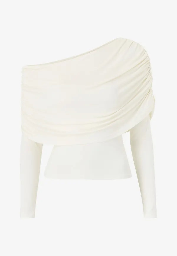 Gina Tricot - Topp Sloped Shoulder Cape - Vit