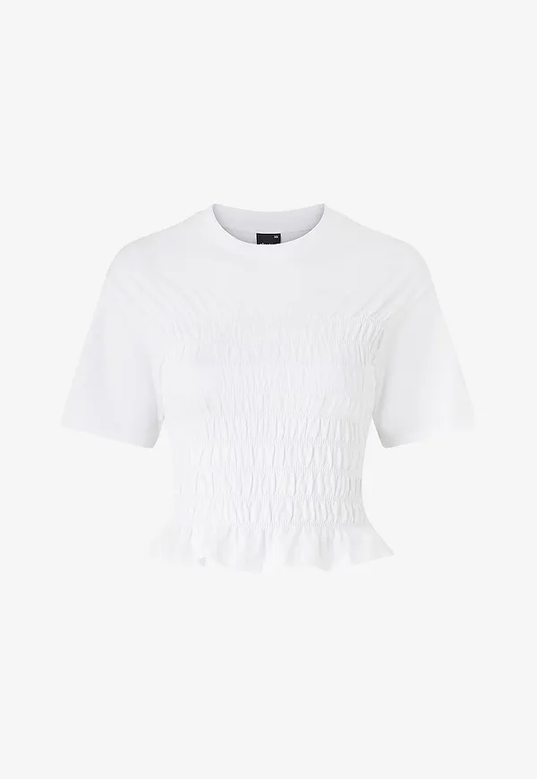 Gina Tricot - Topp Smock Tee - Vit