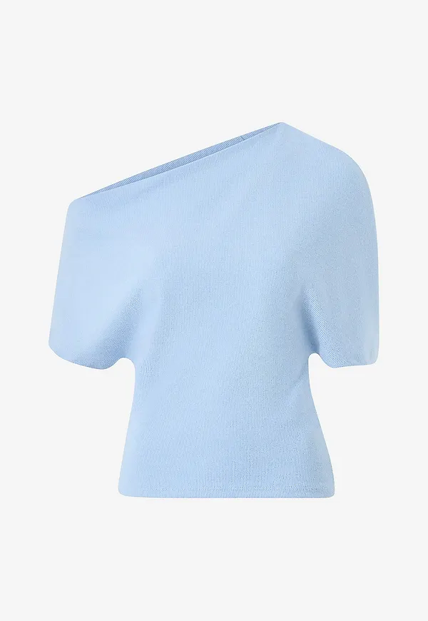 Gina Tricot - Topp Soft Asymmetric - Blå