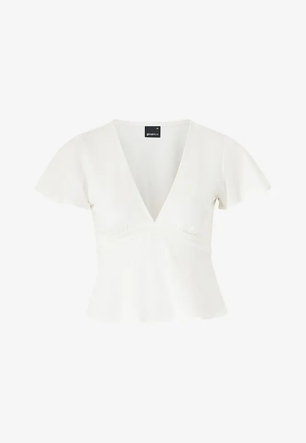 Gina Tricot - Topp Tie Top - Vit