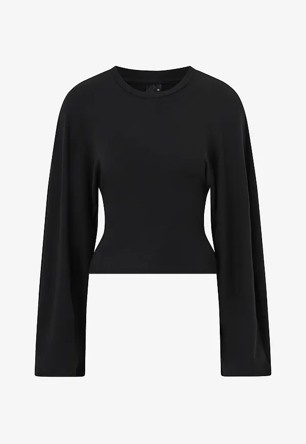 Gina Tricot - Topp Wide Sleeve Top - Svart