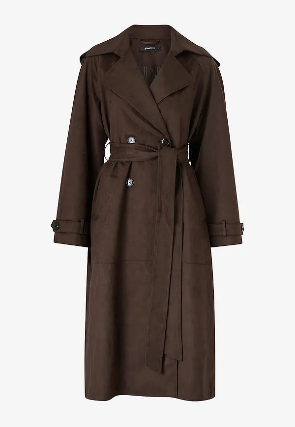 Gina Tricot - Trenchcoat Faux Suede Trench - Brun