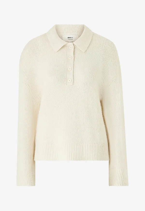 Gina Tricot - Tröja Alpaca Blend Knitted - Vit