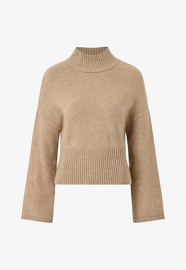 Gina Tricot - Tröja Funnel Neck Knitted - Grå