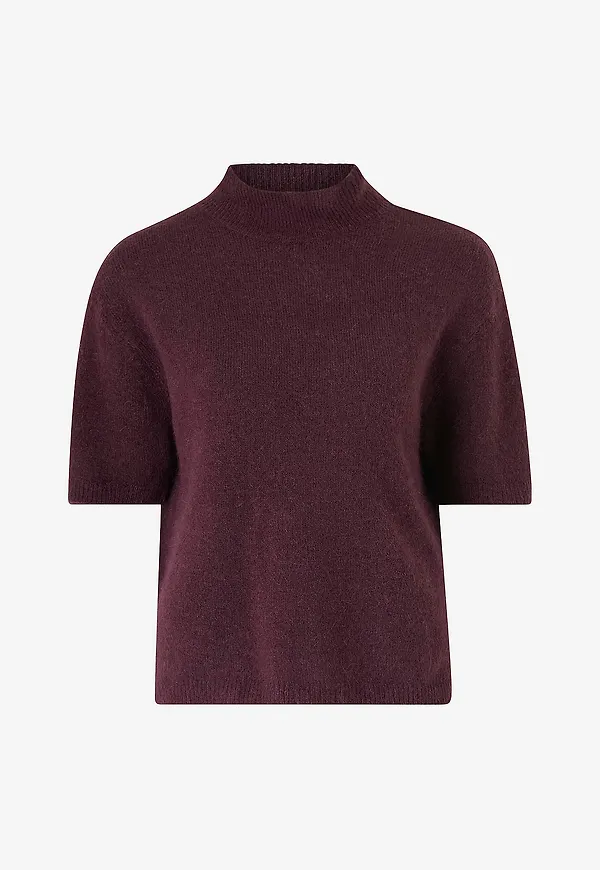 Gina Tricot - Tröja Funnel Neck Knitted - Röd