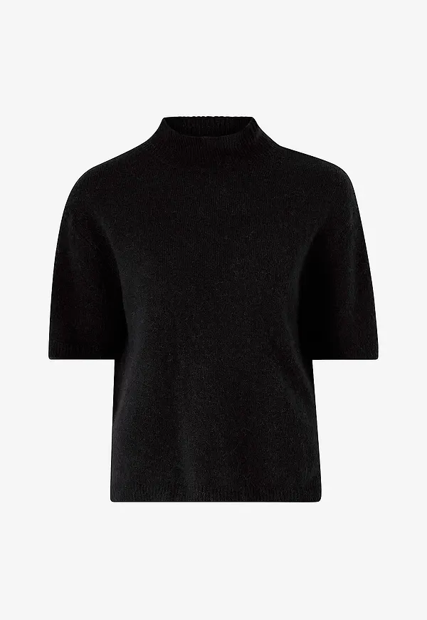 Gina Tricot - Tröja Funnel Neck Knitted - Svart