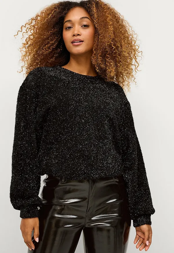 Gina Tricot - Tröja Glitter Sweater - Svart