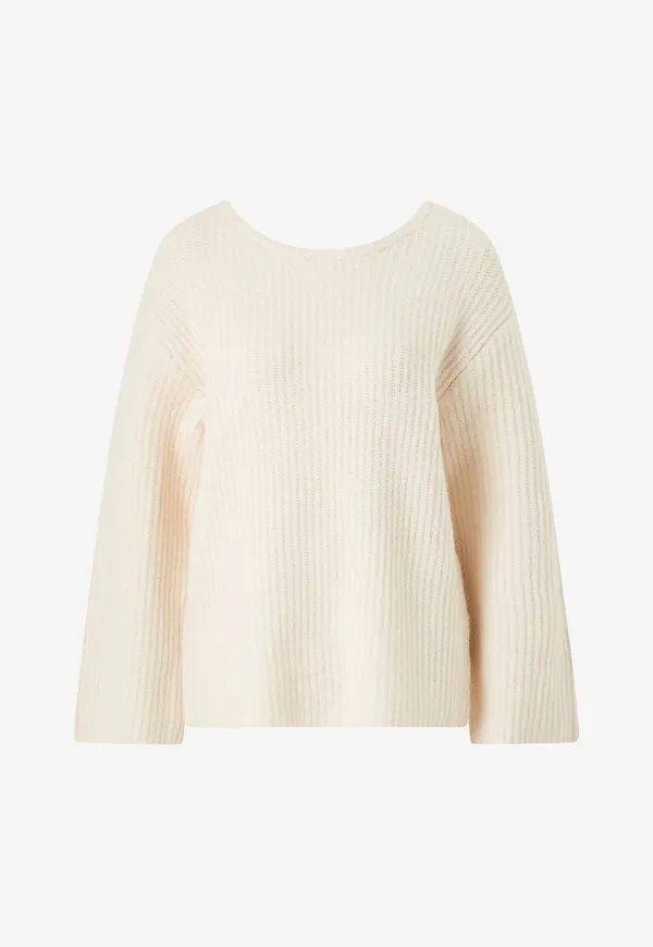 Gina Tricot - Tröja Knitted Bow Sweater - Beige