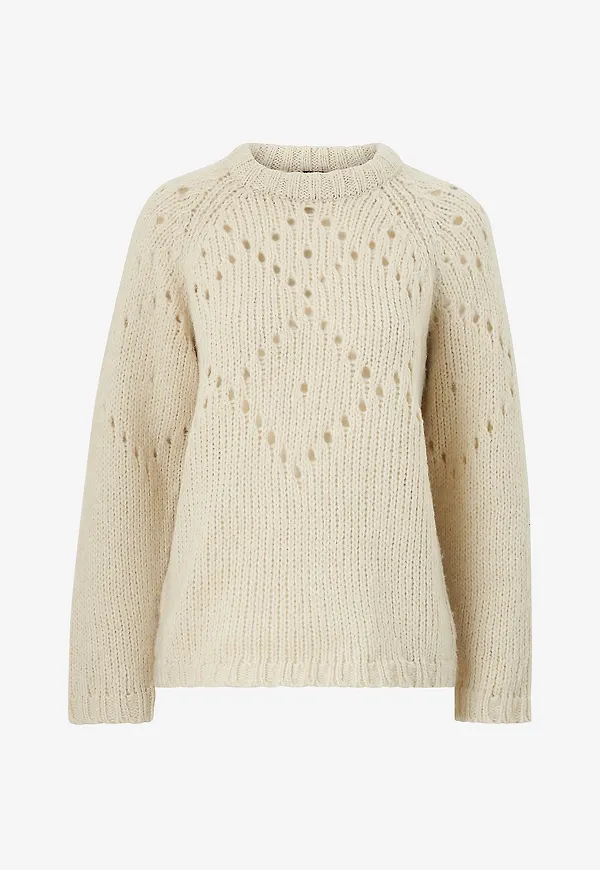 Gina Tricot - Tröja Knitted Chunky Sweater - Vit