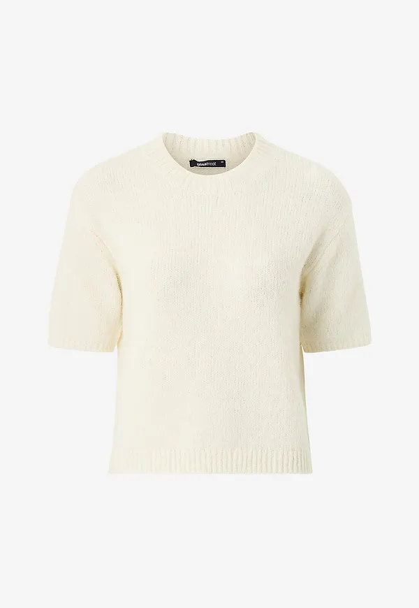 Gina Tricot - Tröja Knitted Top - Vit